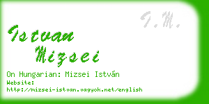 istvan mizsei business card