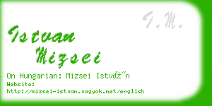 istvan mizsei business card